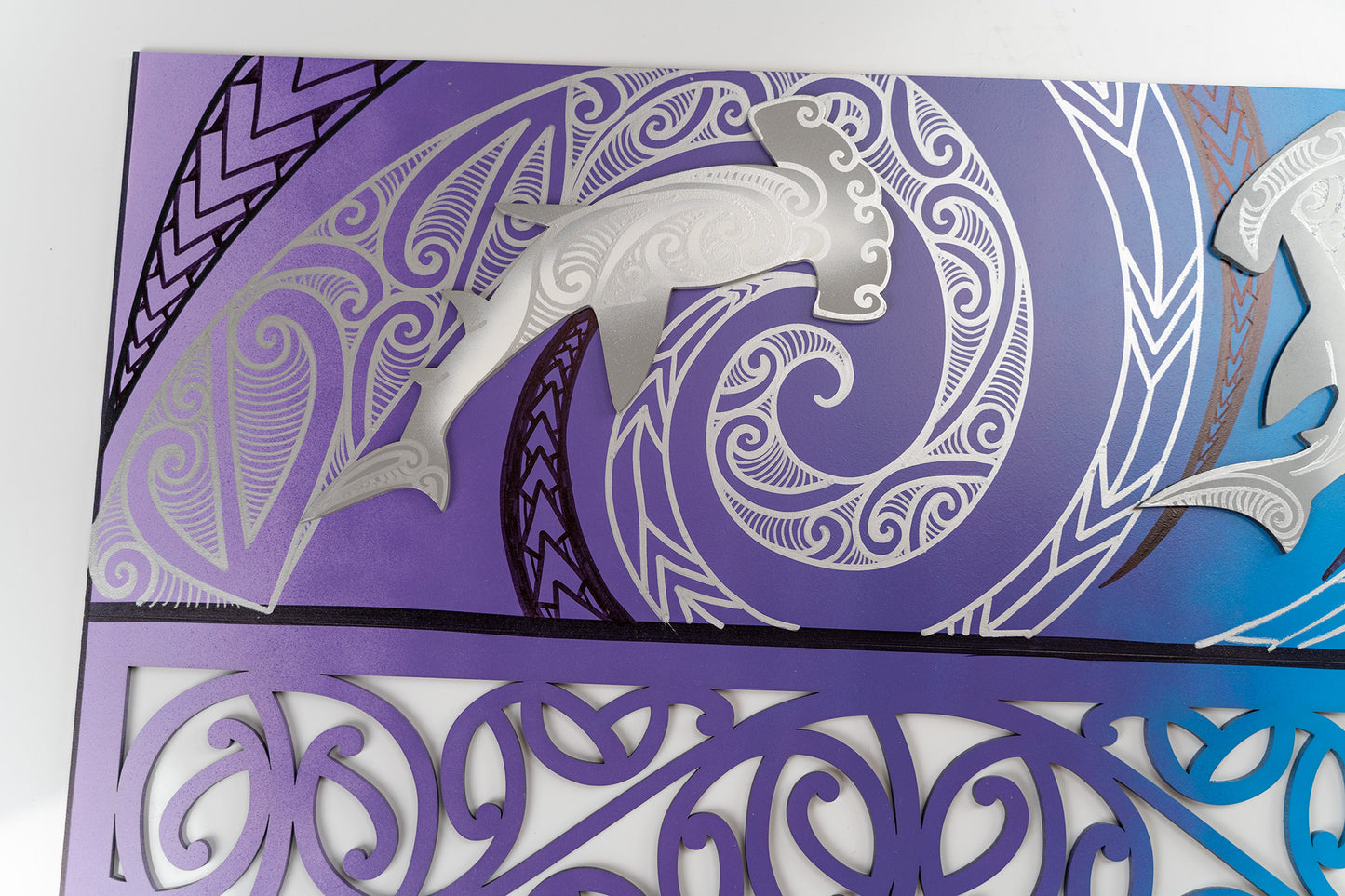 Shark Panel - Purple & Green Gradient