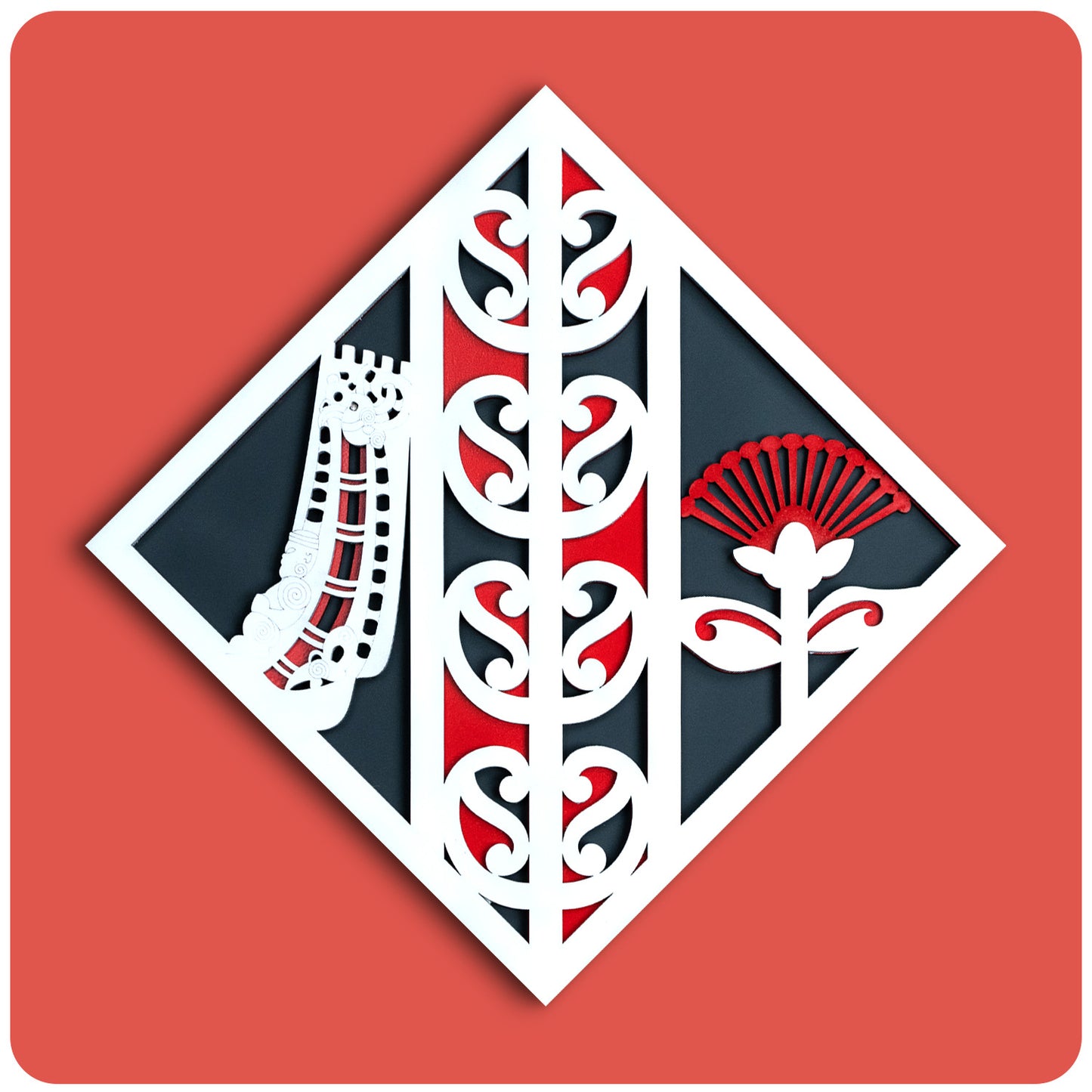 Matariki Large Diamond - Pōhutukawa