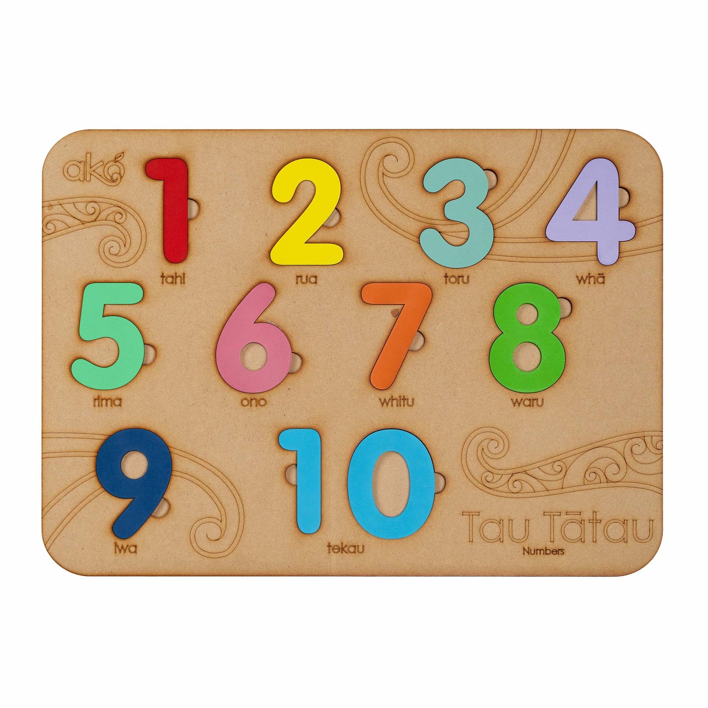Tau Tātau (Numbers) Large Wooden Puzzle