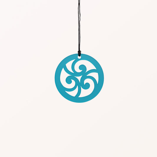 Te Ao Māori (The World) - Blue - Medium Necklace