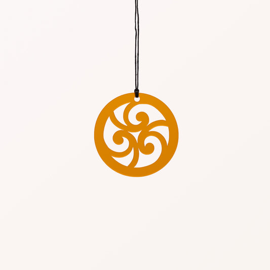 Te Ao Māori (The World) - Orange - Medium Necklace