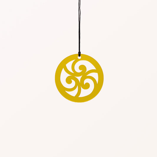 Te Ao Māori (The World) - Yellow - Medium Necklace