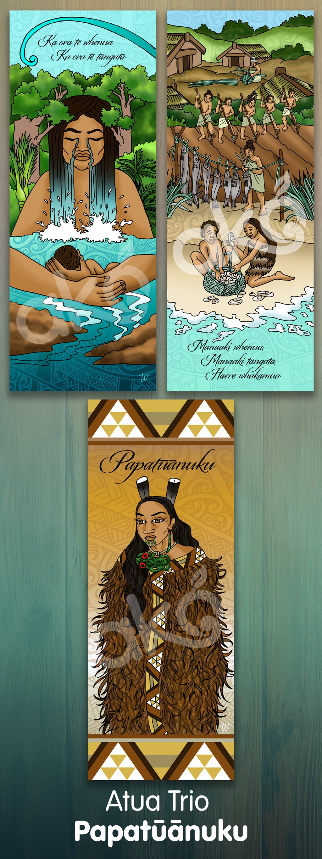 Papatūānuku - Outdoor Wall Panel Trio Set