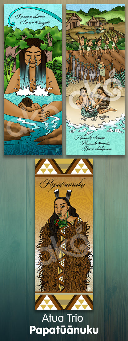 Papatūānuku - Outdoor Wall Panel Trio Set