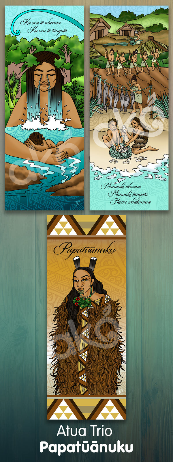 Papatūānuku - Outdoor Wall Panel Trio Set