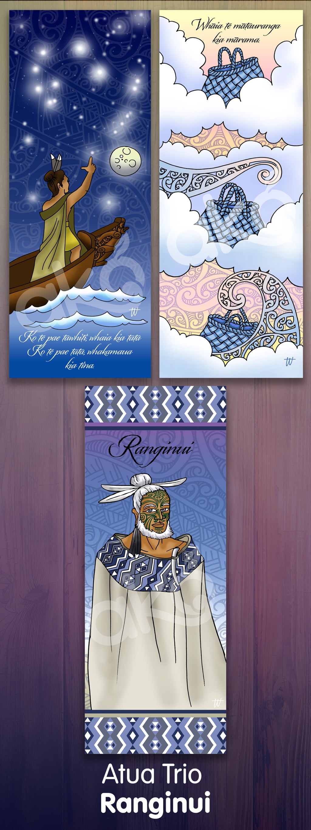 Ranginui - Outdoor Wall Panel Trio Set