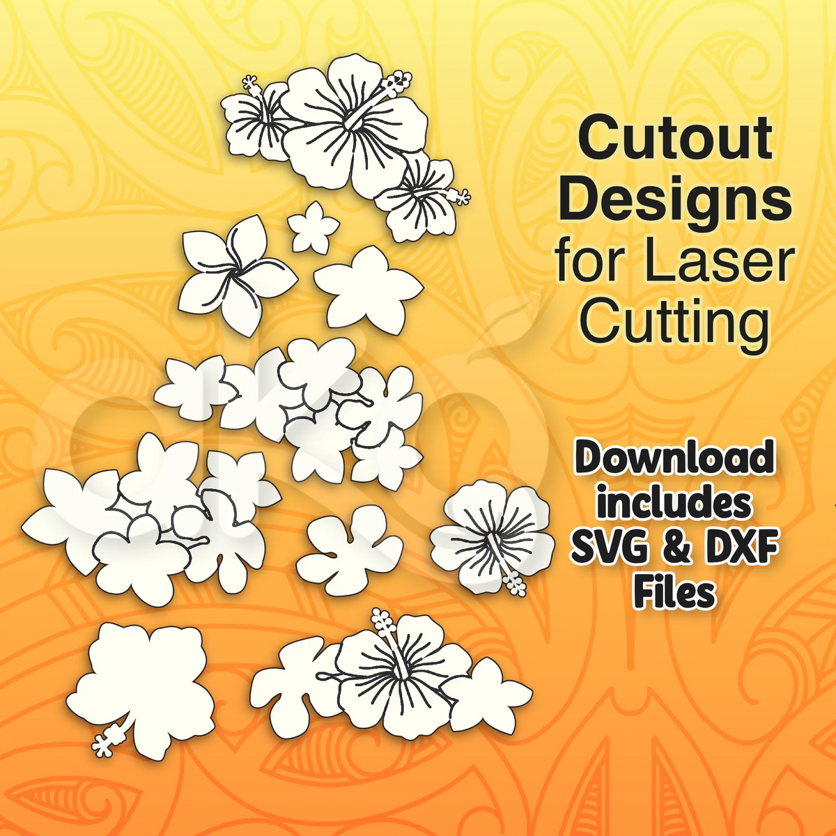 Cutouts Hibiscus & Frangipani
