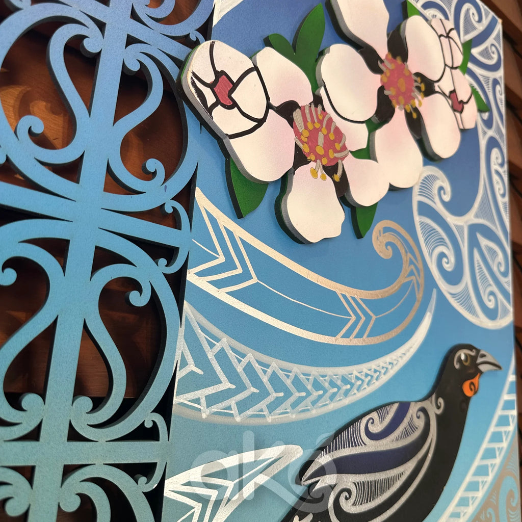 Huia and Mānuka Indoor Art Panel
