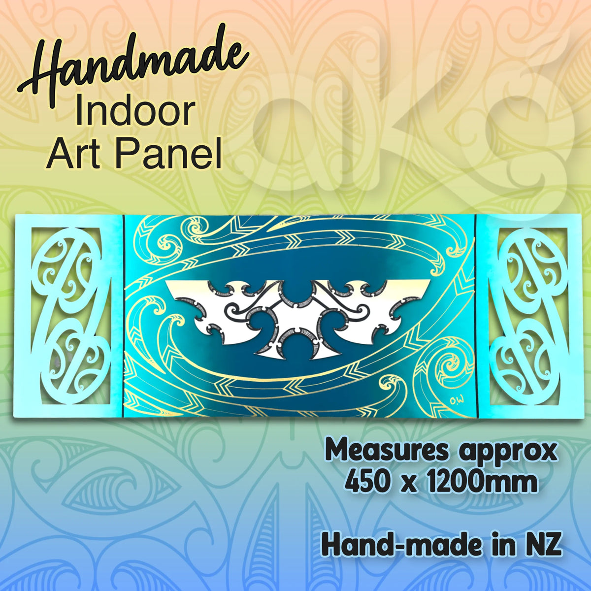 Kape (teal) Indoor Art Panel