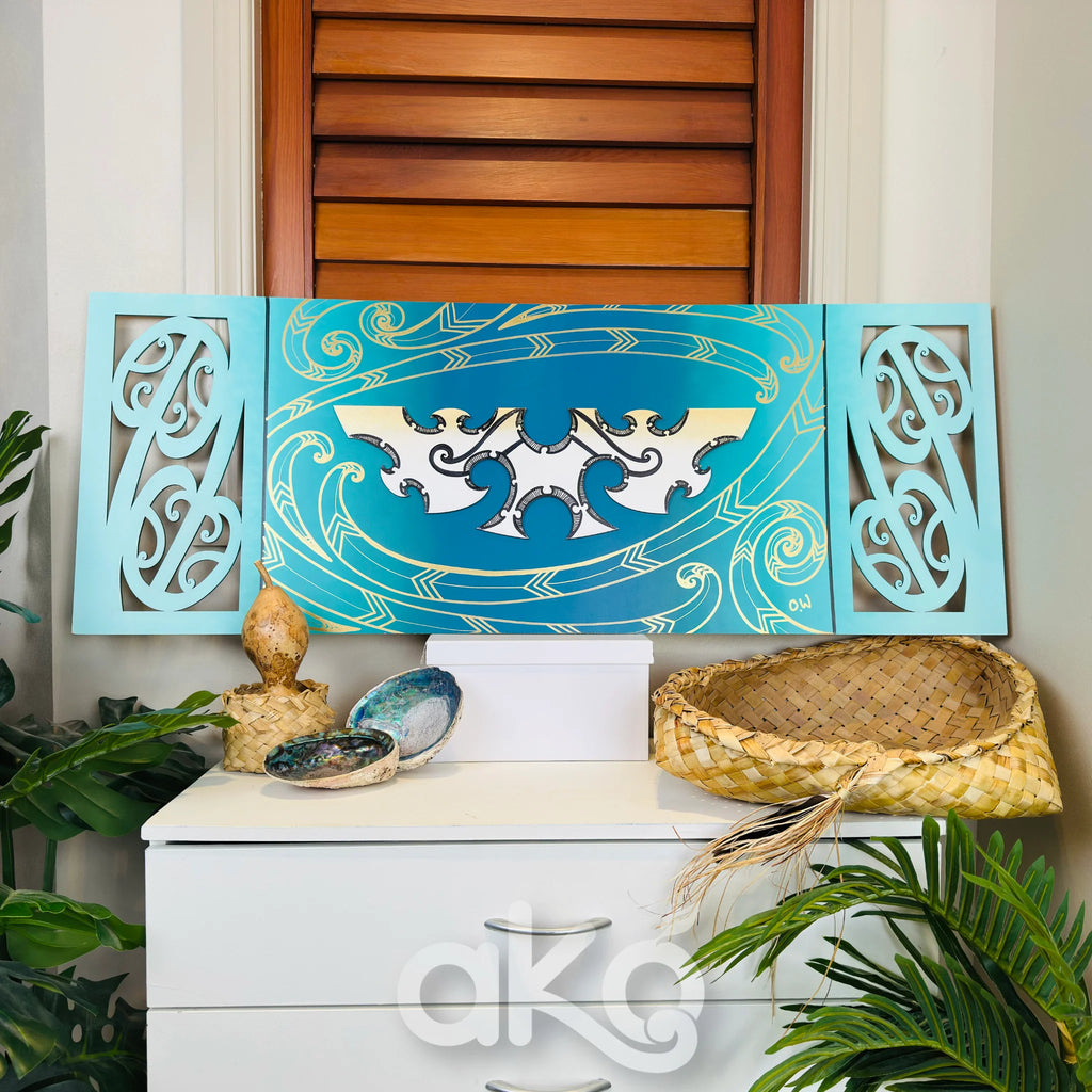 Kape (teal) Indoor Art Panel
