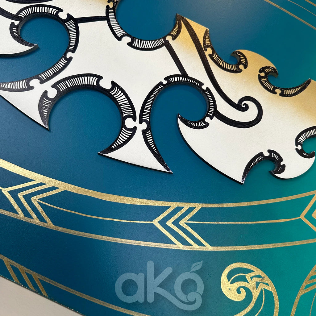 Kape (teal) Indoor Art Panel