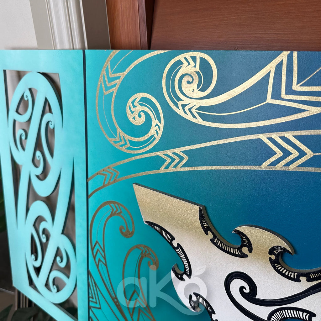Kape (teal) Indoor Art Panel