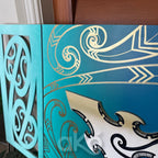 Kape (teal) Indoor Art Panel