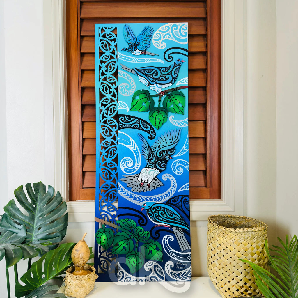 Kererū Kawakawa Indoor Art Panel