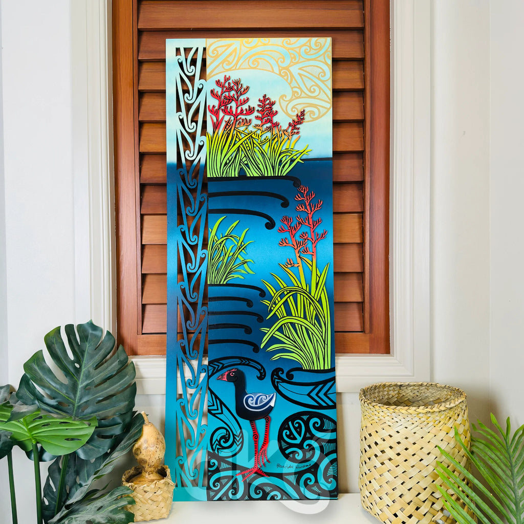 Pūkeko Harakeke Indoor Art Panel