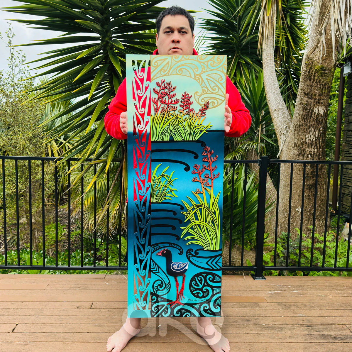 Pūkeko Harakeke Indoor Art Panel