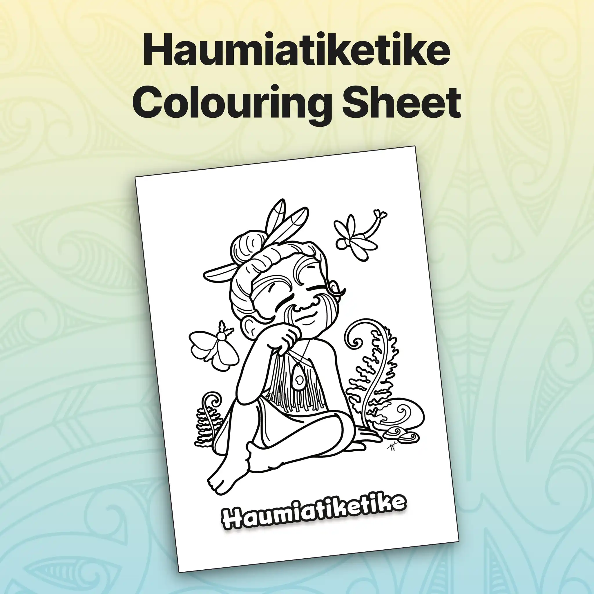 Haumiatiketike Colouring Sheet