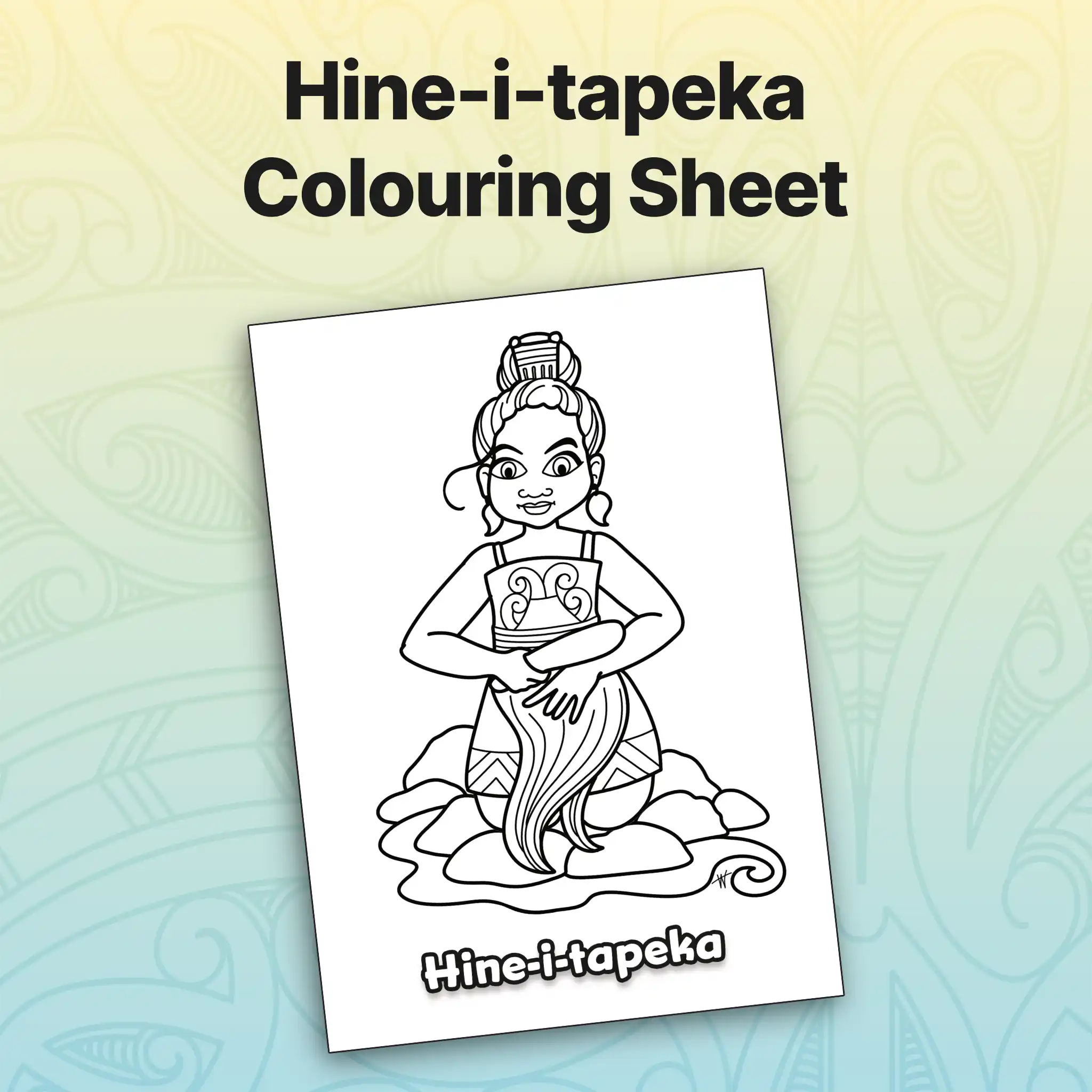 Hine-i-tapeka Colouring Sheet