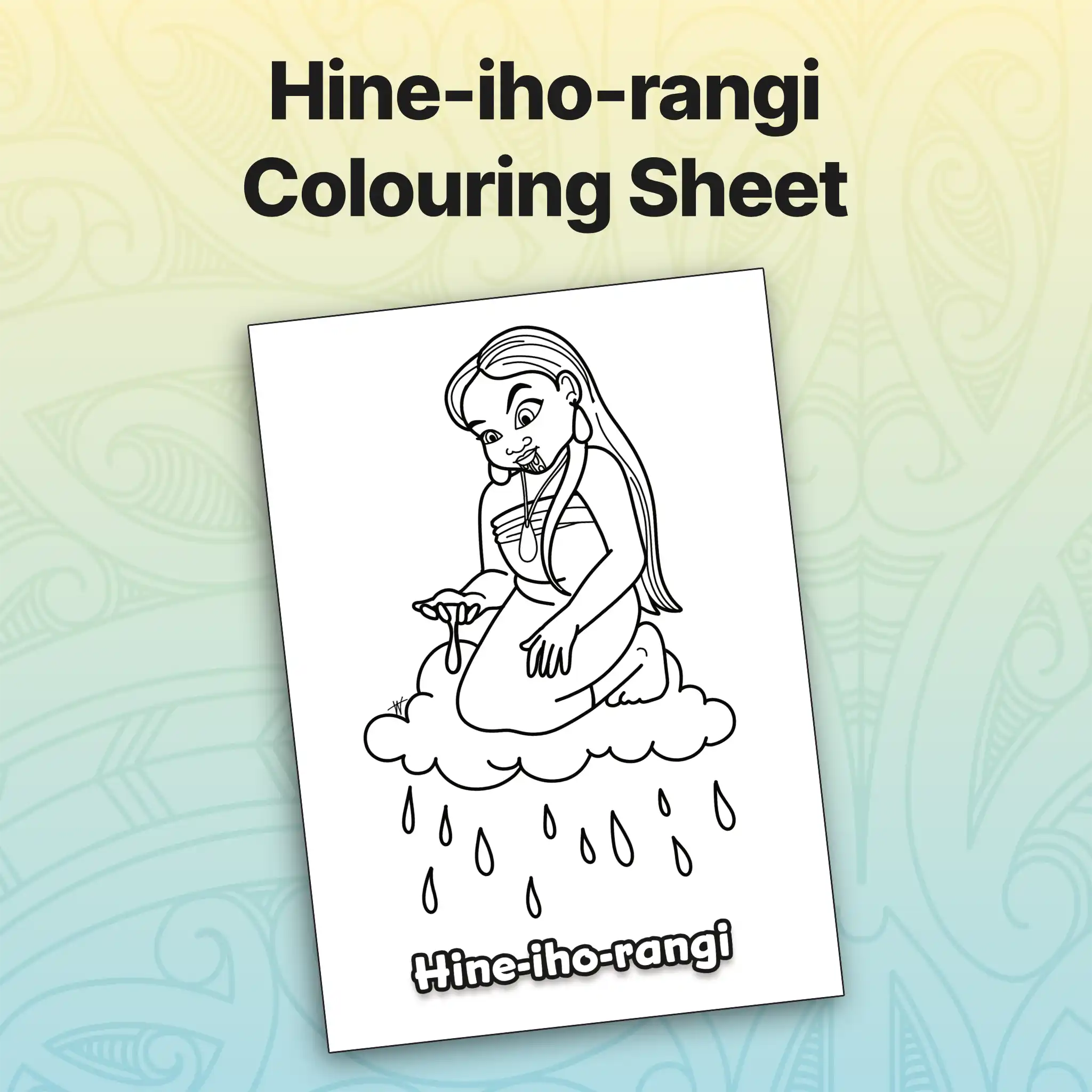 Hine-iho-rangi Colouring Sheet