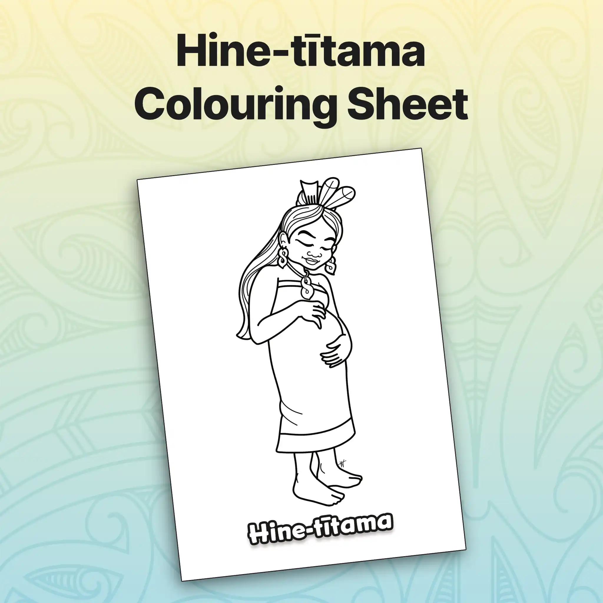 Hine-tītama Colouring Sheet