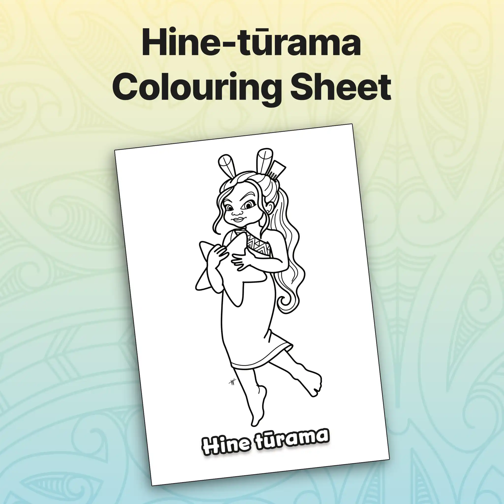 Hine-tūrama Colouring Sheet