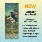 Huia Bird in Forest Outdoor Art Panel