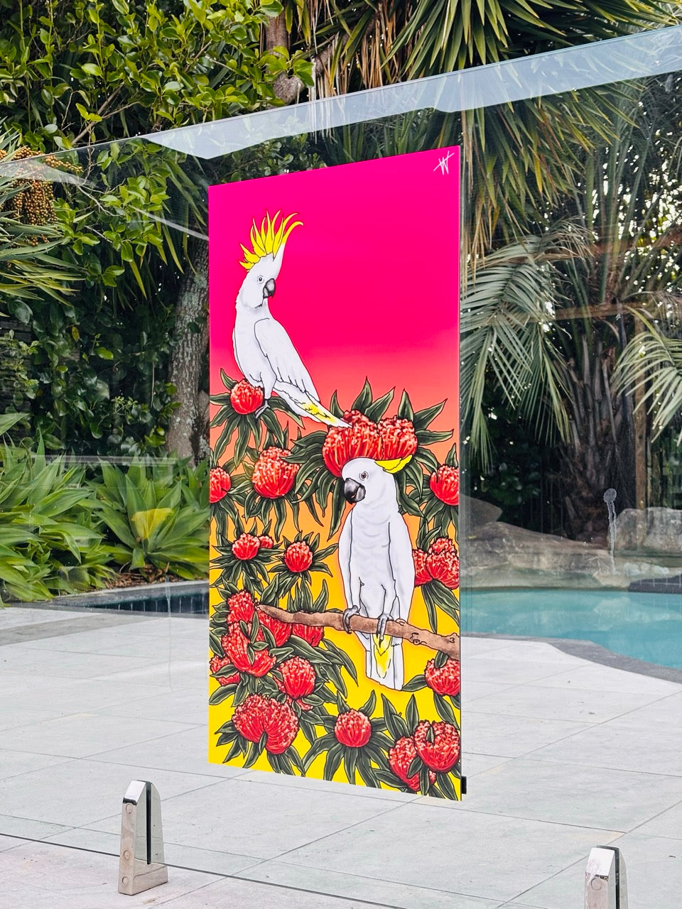 Cockatoo Waterproof Outdoor Wall Art