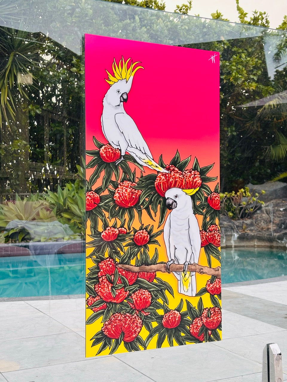 Cockatoo Waterproof Outdoor Wall Art