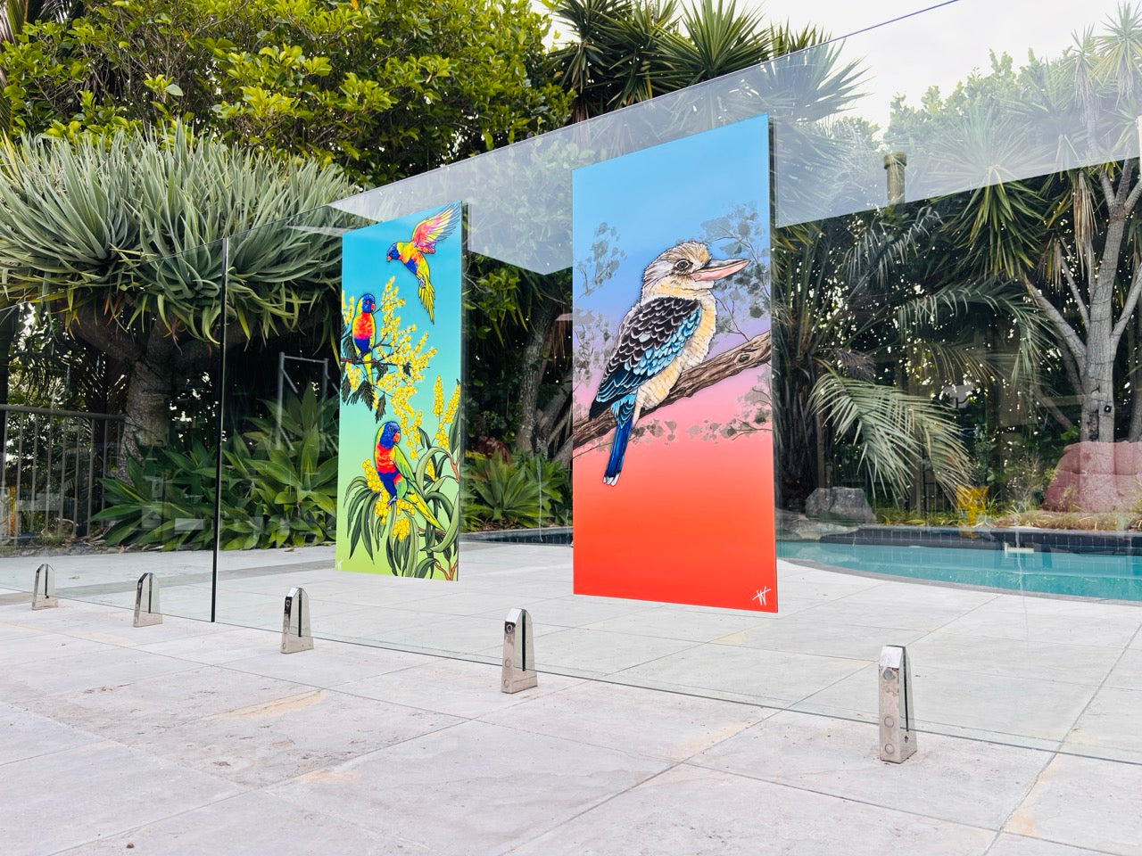 Lorikeets Waterproof Outdoor Wall Art