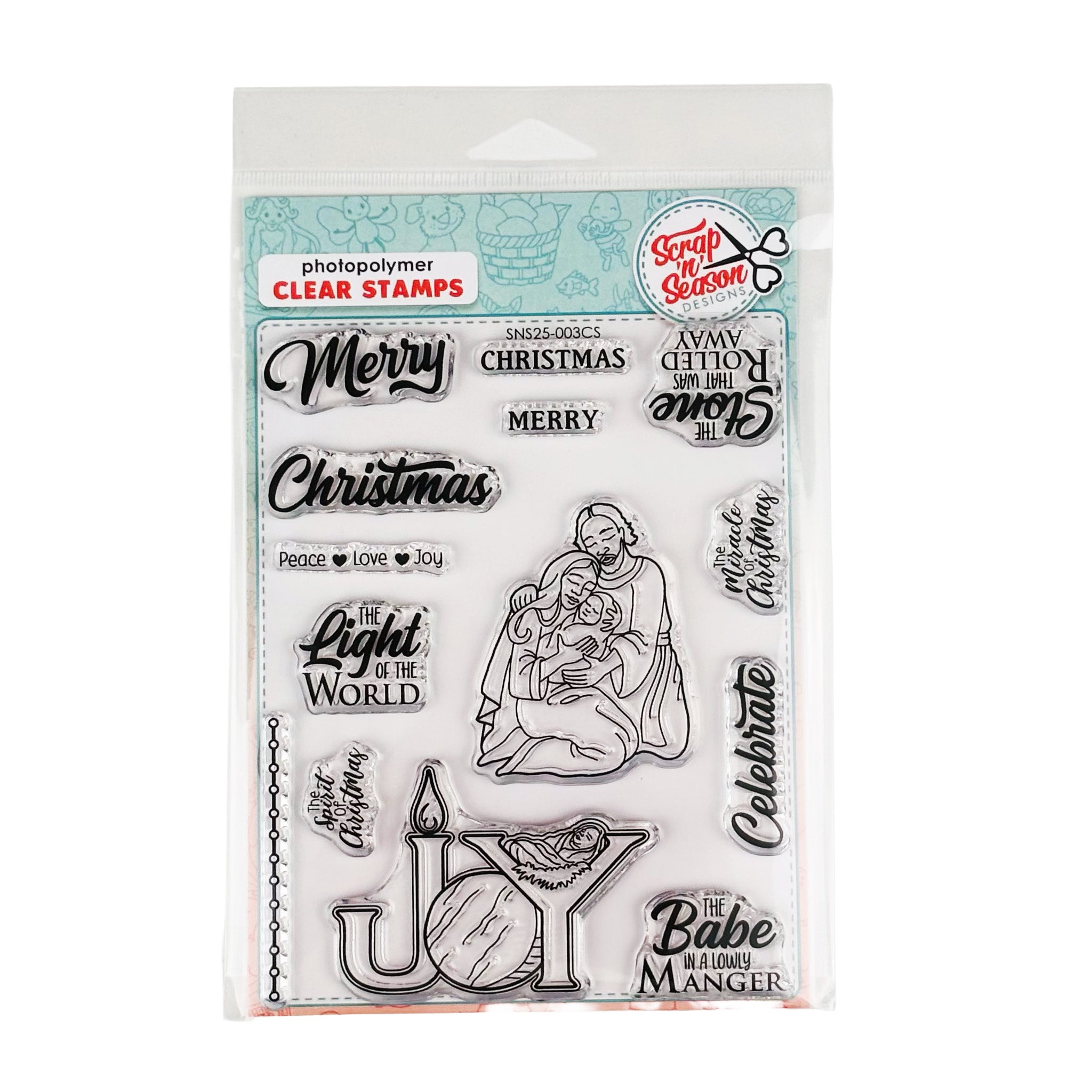 Joy Nativity Christmas Clear Stamp Set