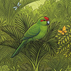 Kākāriki Parakeet Outdoor Art Panel
