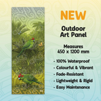 Kākāriki Parakeet Outdoor Art Panel