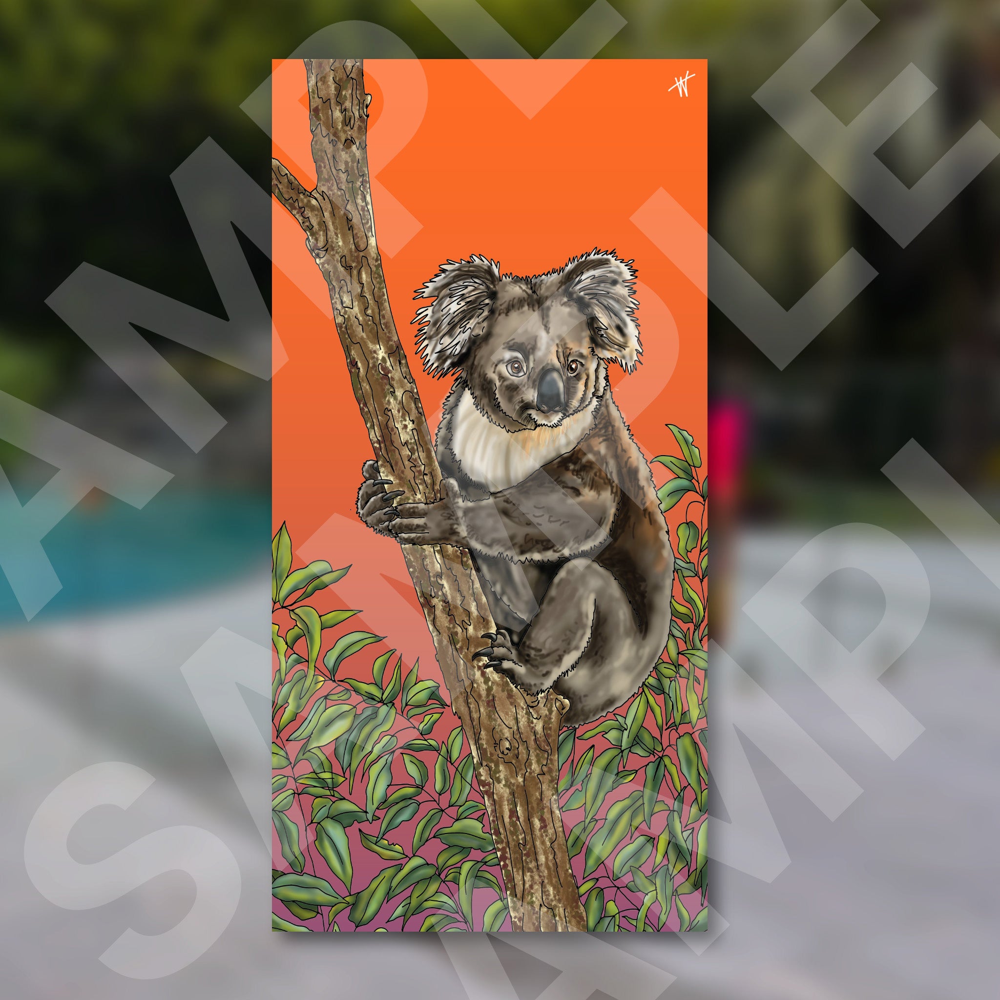 Koala Waterproof Outdoor Wall Art