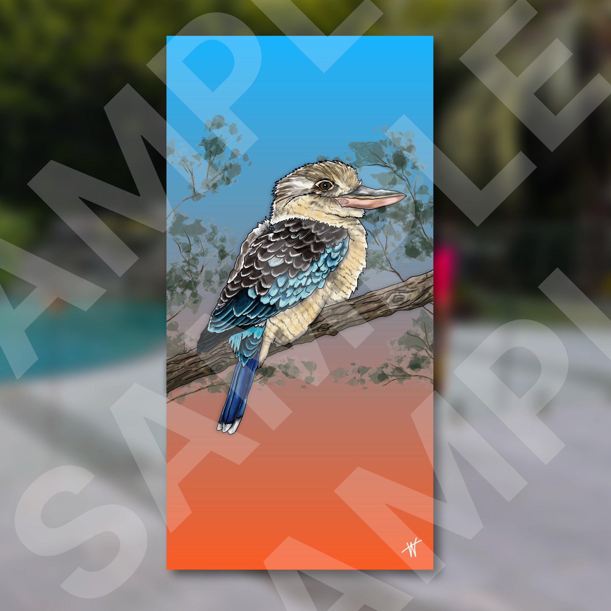 Kookaburra Waterproof Outdoor Wall Art