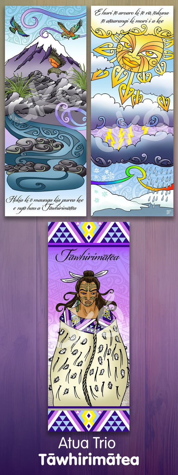 Tāwhirimātea - Outdoor Wall Panel Trio Set