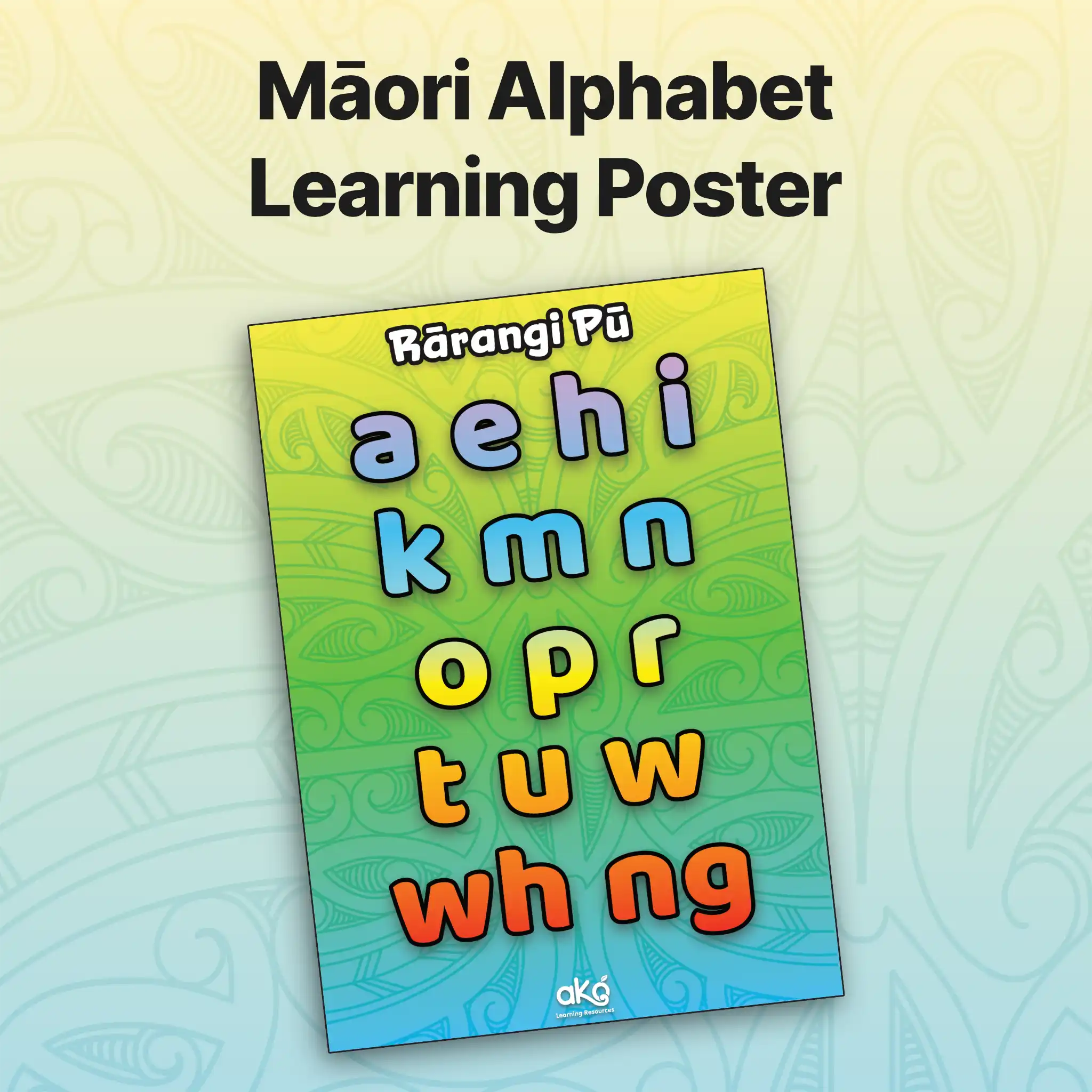 Māori Alphabet Learning Poster