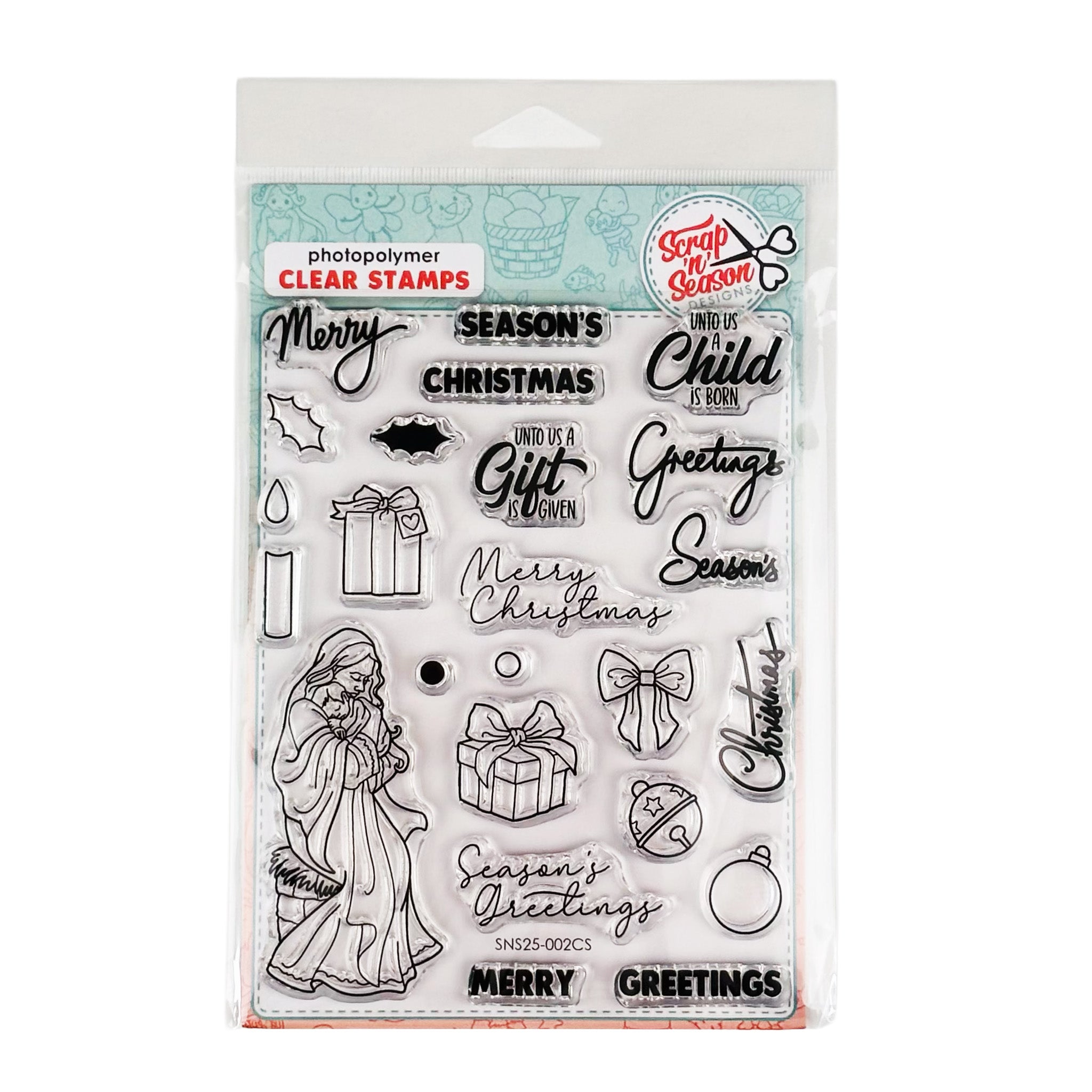 Mary & Baby Jesus Christmas Clear Stamp Set