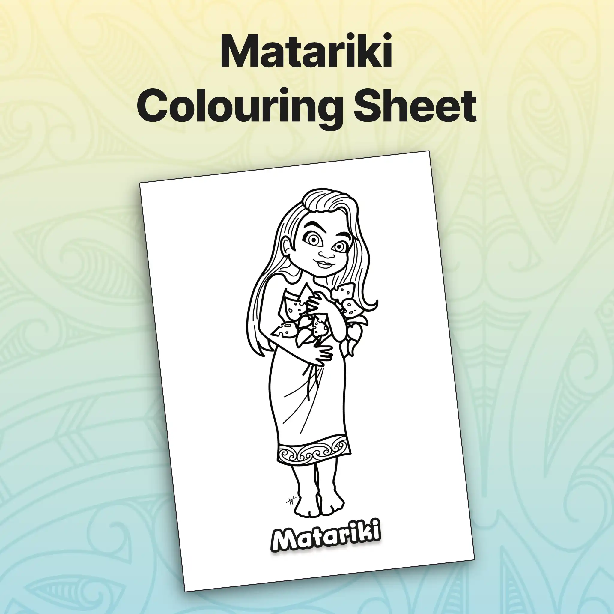 Matariki Colouring Sheet