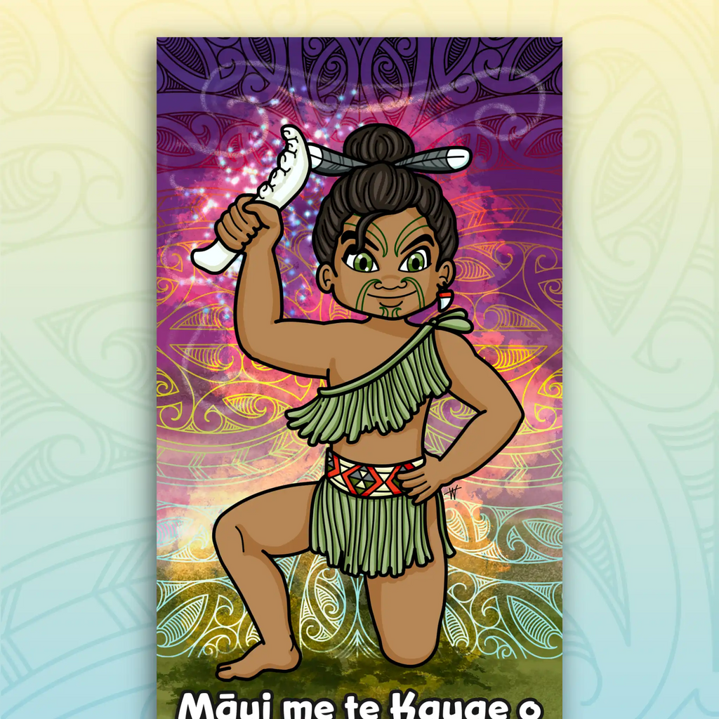 Māui and the Jawbone Outdoor Art Panel