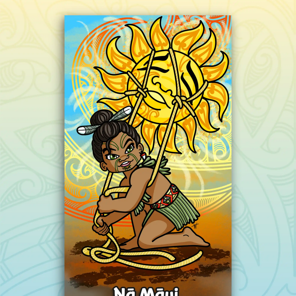 Māui and the Sun Outdoor Art Panel