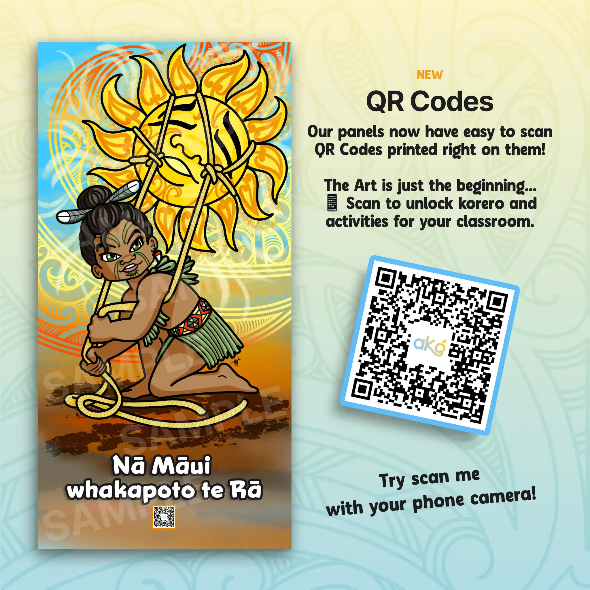 Māui and the Sun Outdoor Art Panel