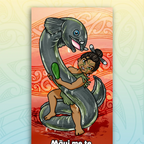 Māui and Tuna Nui Outdoor Art Panel