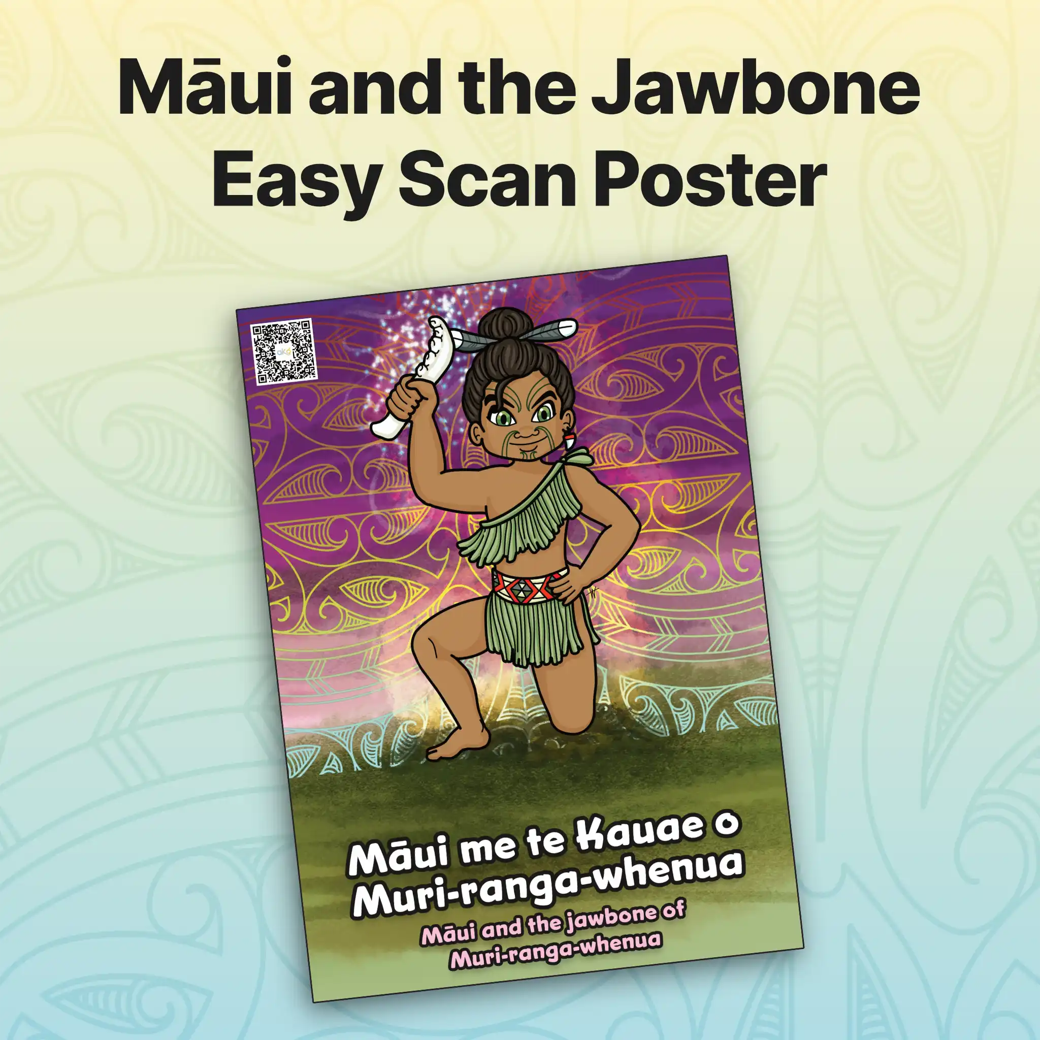 Māui and the Jawbone Easy Scan Poster