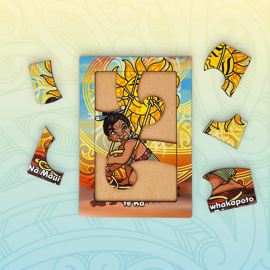 Nā Māui whakapoto te Rā Printed Puzzle