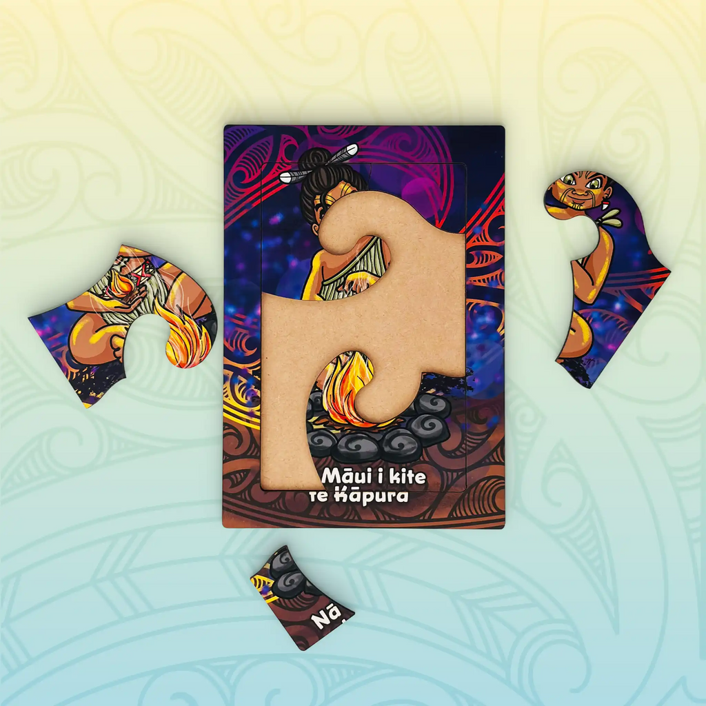 Nā Māui i kite te Kāpura Printed Puzzle