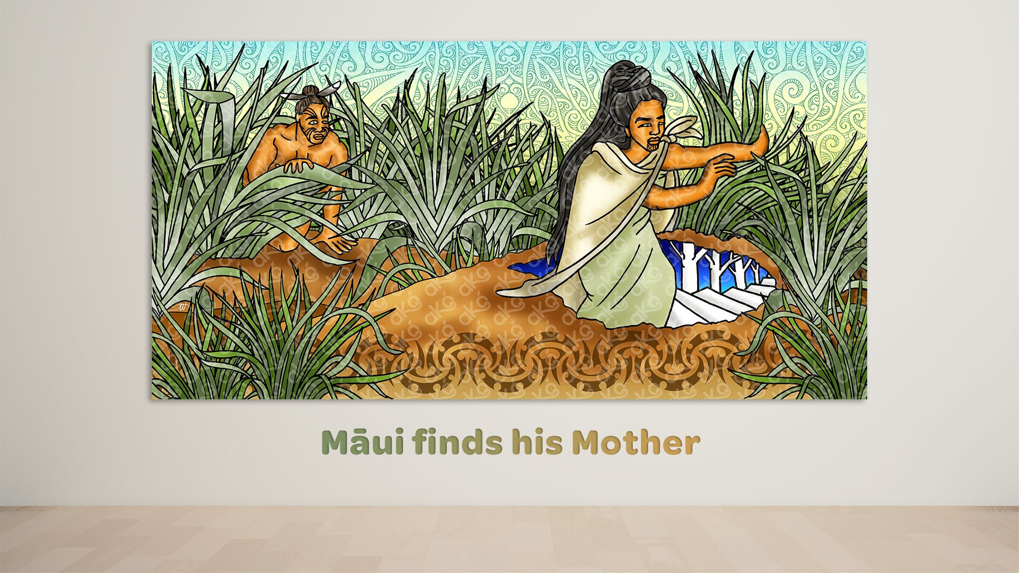 Māui find his Mother Māui Mural