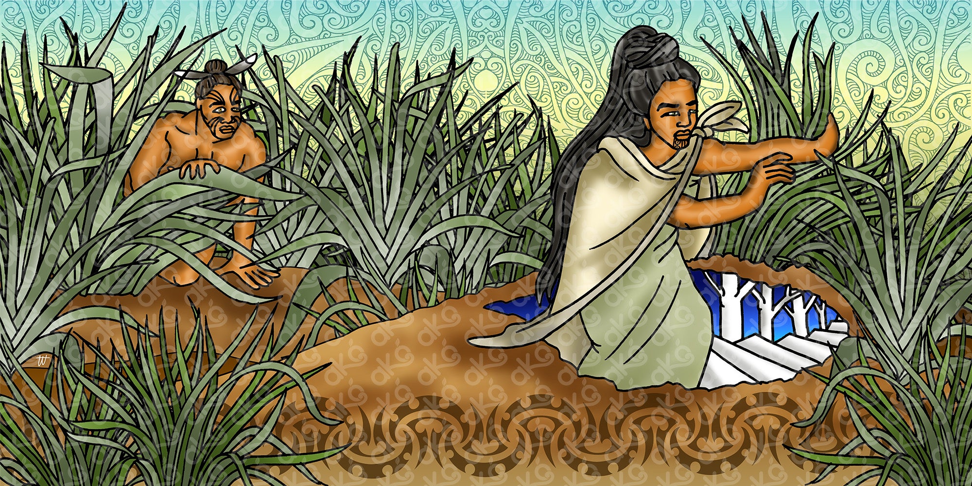 Māui find his Mother Māui Mural