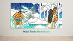 Māui find his Father Māui Mural