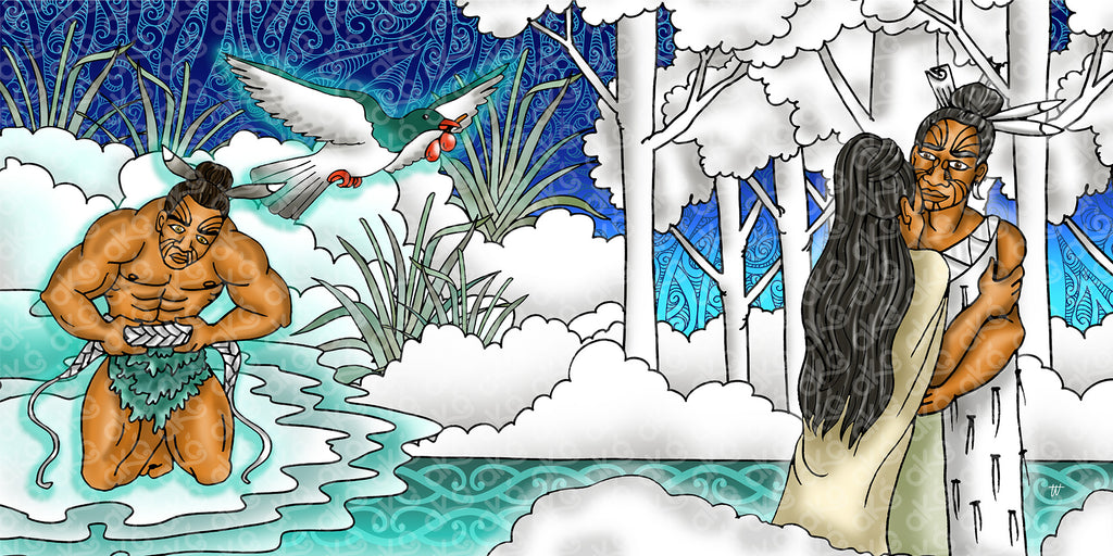 Māui find his Father Māui Mural