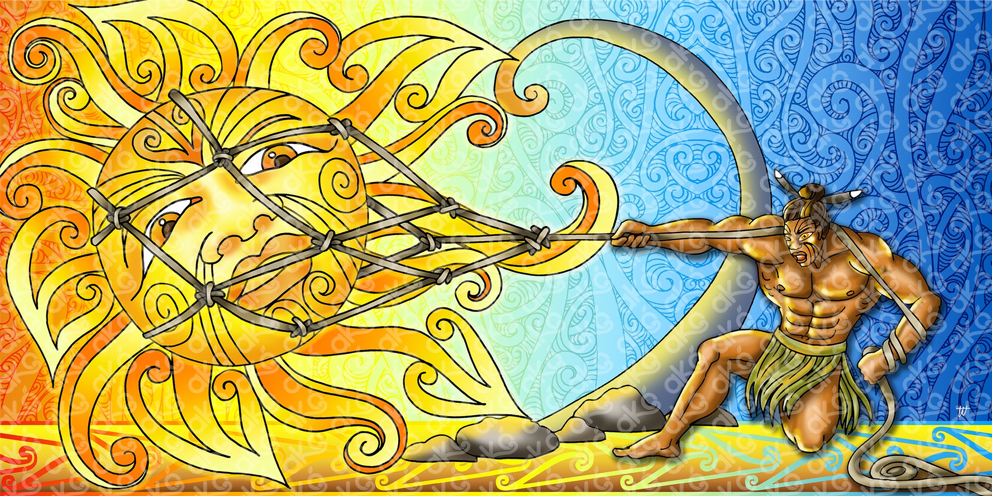 Māui and the Sun Māui Mural